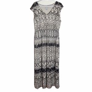 Ryllace geometric tie dye sleeveless maxi dress size 1X